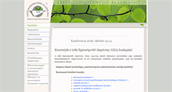 Desktop Screenshot of lelkiegeszsegert.hu